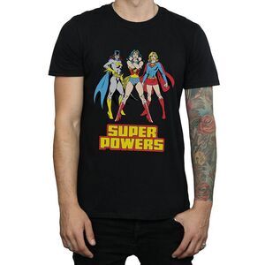 DC Super Hero Girls Mens Super Power Wonder Woman Group Cotton T-Shirt / Black
